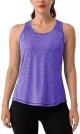 Womens Workout Tops Sleeveless Racerback Tank Tops Mesh Yoga Athletic Running Shirts Gym Clothes for Women