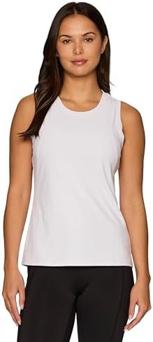 Active Women's Workout Tank Top, Buttery Soft Ribbed Panel Fashion Novelty Tank for Casual Wear, Workouts, Yoga