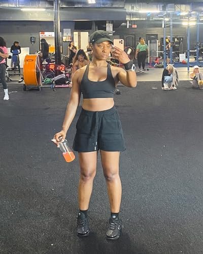 Women's Sweat Shorts Casual Drawstring Shorts Comfy Cotton High Waisted Workout Lounge Shorts with Pockets