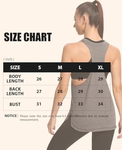 Workout Tank Tops for Women Running Muscle Tanks Sleeveless Loose Fit Gym Yoga Sport Shirts 3-5 Pack