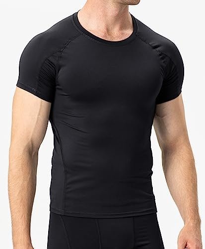 2/4 Pack Men's Compression Shirts Long/Short Sleeve Athletic Workout Tops Gym Undershirts Sports Baselayers Rash Guard