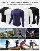 5 Pack Compression Shirt Men Long/Short Sleeve Dri Fit Shirts Rash Guard Cooling Athletic Workout Tops