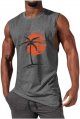 Men's Summer Tank Top Shirt Tropical Printed Sleeveless Shirts Fitted Muscle Tank Tops Sport Round Neck T-Shirt