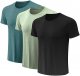 3 Pack Men Gym Tops for Men Running Shirts Men Quick Dry Sport Training Short Sleeve Tops Breathable Athletic Workout T Shirt