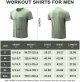 3 Pack Men Gym Tops for Men Running Shirts Men Quick Dry Sport Training Short Sleeve Tops Breathable Athletic Workout T Shirt