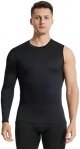 New Compression Shirts for Men 1/2 Single Arm Long Sleeve Athletic Base Layer Undershirt Gear T Shirt for Workout Basketball