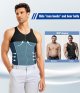 Mens Body Shaper Tank Top Compression Shirts Sleeveless Slimming Undershirt Gynecomastia Shapewear with Zipper