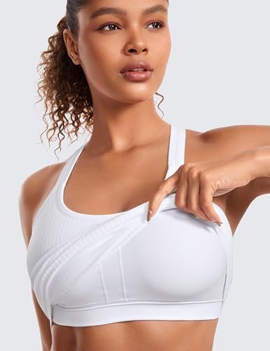 Seamless Ribbed Womens Tank Top Racerback Camisoles with Built in Bra Padded Scoop Neck Athletic Workout Slim Tanks