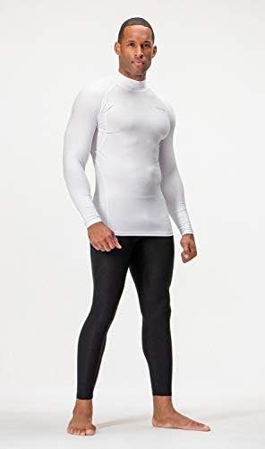 3 Pack Men's Athletic Turtle Neck Long Sleeve Compression Shirts