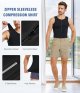 Compression Shirts for Men Zipper Vest Body Shaper Slimmer Undershirts