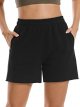 Women's Sweat Shorts Casual Drawstring Shorts Comfy Cotton High Waisted Workout Lounge Shorts with Pockets