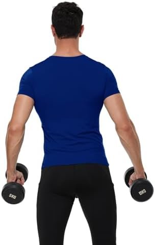 2 Pack Compression Shirts for Men Long/Short Sleeve Workout Tops Rash Guard Athletic Undershirt Gear Sports T Shirt