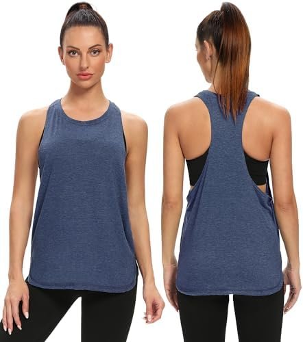 Workout Tank Tops for Women Running Muscle Tanks Sleeveless Loose Fit Gym Yoga Sport Shirts 3-5 Pack