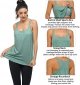 Women's Workout Yoga Racerback Tank Tops with Built in Shelf Bra