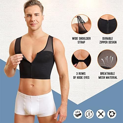 Gynecomastia Compression Shirts for Men Chest Binder Vest Slimming Undershirt Shapewear Tank Top