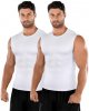 2 Pack Men's Athletic Compression Shirts Sleeveless Tank Top Dry Fit Running Sports Workout Base Layer Undershirt