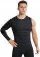 New Compression Shirts for Men 1/2 Single Arm Long Sleeve Athletic Base Layer Undershirt Gear T Shirt for Workout Basketball