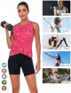 Women's Workout Athletic Tank Tops Quick Dry Sun Protection Yoga Gym Crop Sleeveless Shirts