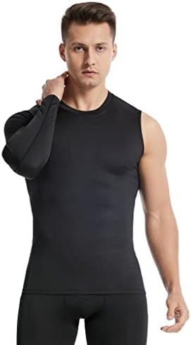 New Compression Shirts for Men 1/2 Single Arm Long Sleeve Athletic Base Layer Undershirt Gear T Shirt for Workout Basketball