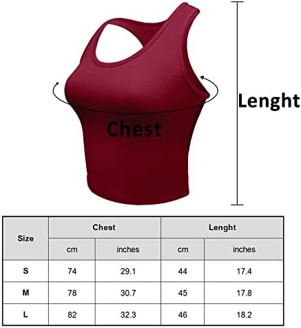 4 Pieces Women's Crop Tops Cotton Basic Tank Tops Racerback Sleeveless Sports Workout Crop Tank Tops