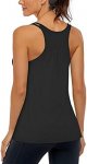 Women's Workout Yoga Racerback Tank Tops with Built in Shelf Bra