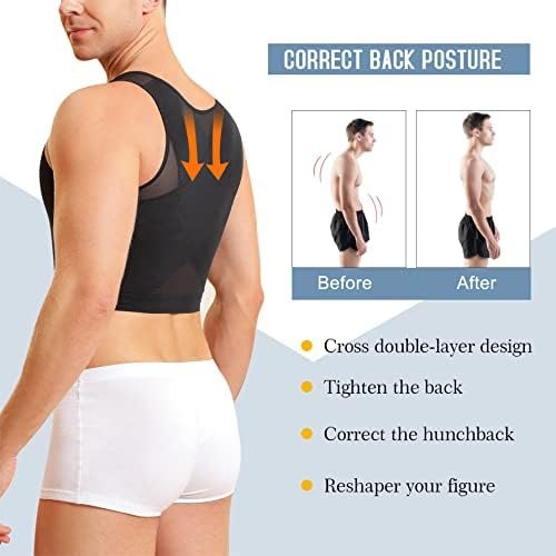 Gynecomastia Compression Shirts for Men Chest Binder Vest Slimming Undershirt Shapewear Tank Top