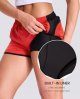 Womens Running Shorts with Mesh Liner Elastic Waist Quick Dry 3 inch Inseam Athletic Workout Shorts with Zipper Pocket